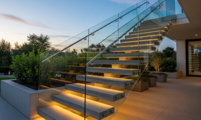 Escaleras flotantes en exteriore