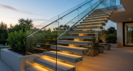 Escaleras flotantes en exteriore