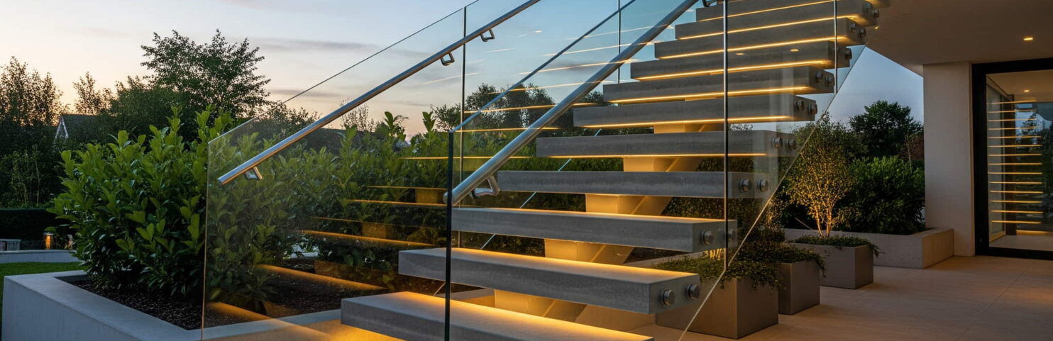 Escaleras flotantes en exteriore