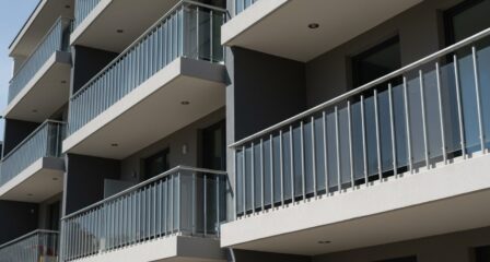 barandillas a medidas para balcones en edificios modernos
