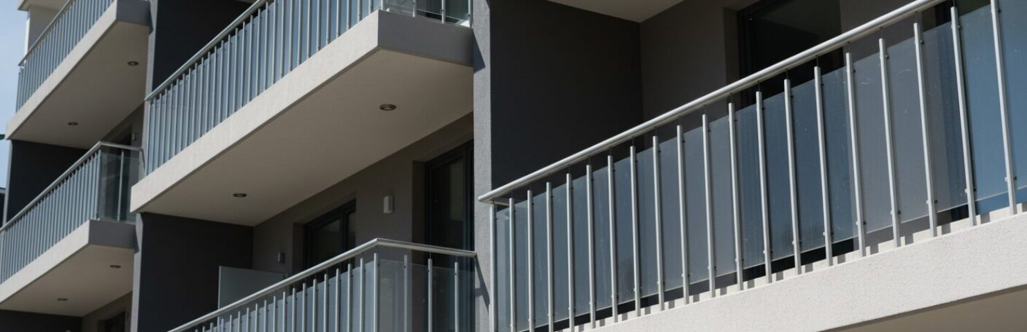 barandillas a medidas para balcones en edificios modernos